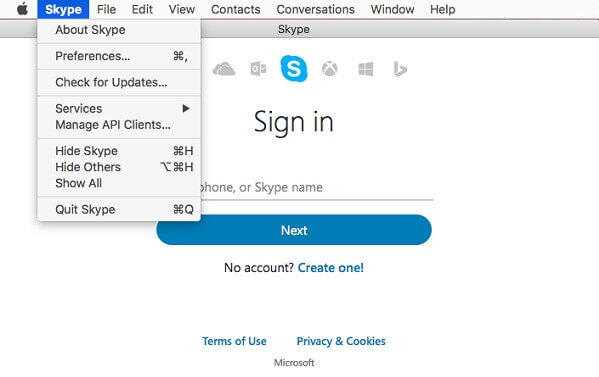 skype for mac no contacts